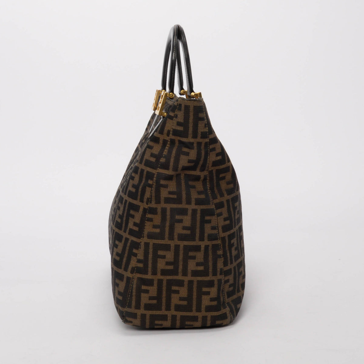 Fendi Tobacco Zucca Canvas Large Twins Tote