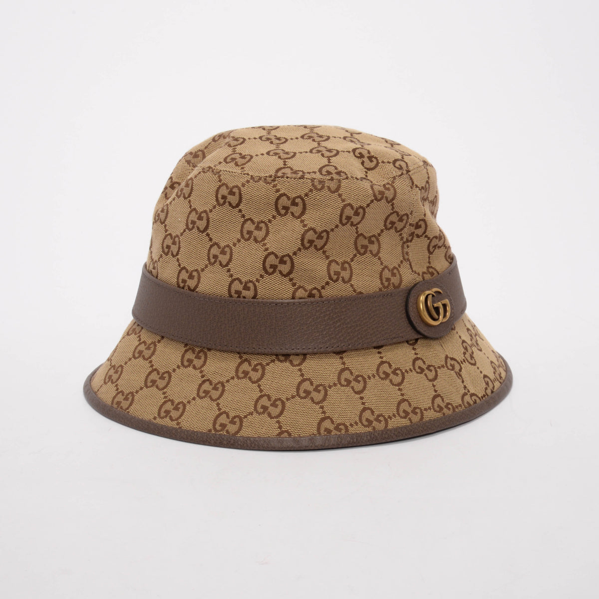Gucci Beige Canvas GG Bucket Bucket Hat
