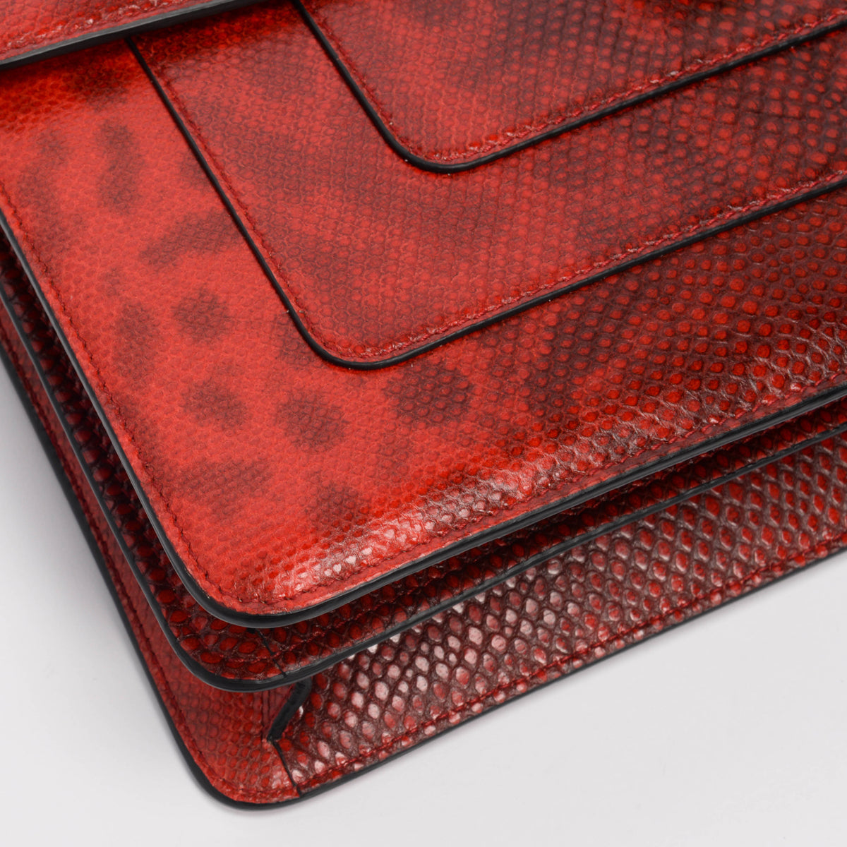 Bulgari Carmine Red Karung Medium Serpenti Forever Bag