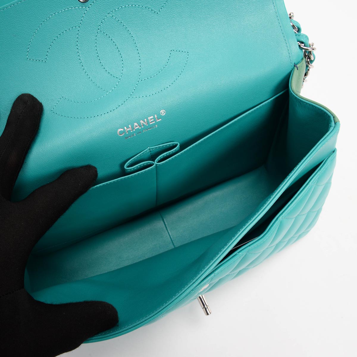 Chanel Tri-Colour Lambskin Jumbo Double Flap Bag