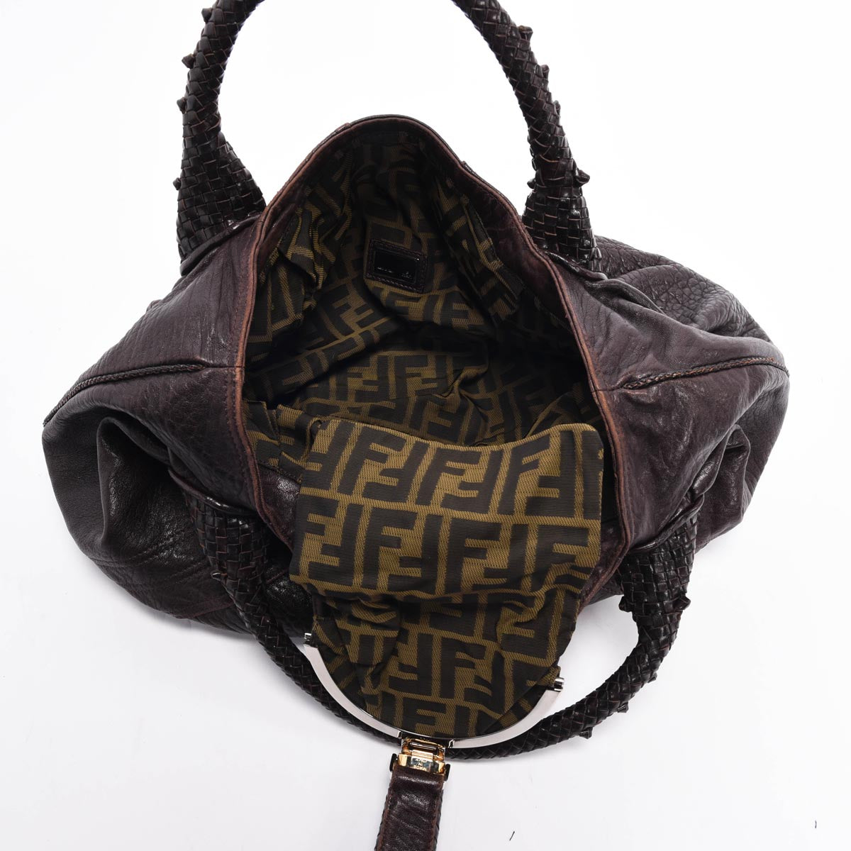 Fendi Brown Nappa Spy Shoulder Bag