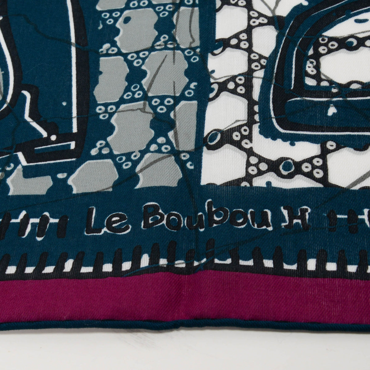 Hermes Teal Le Boubou H Scarf 65