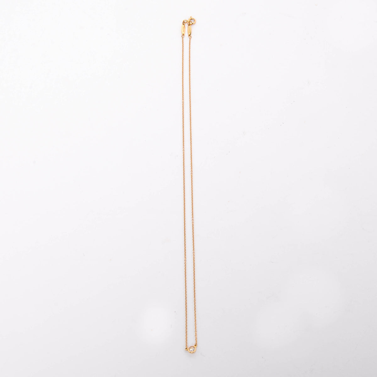 Tiffany & Co Yellow Gold Elsa Peretti Diamonds By The Yard Necklace