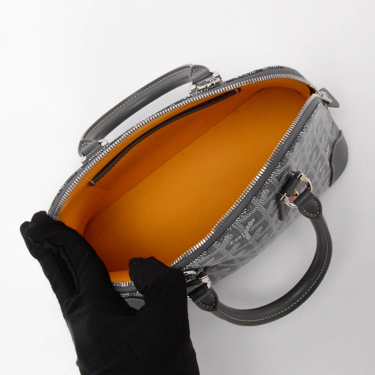 Goyard Gris Goyardine Mini Vendome Bag