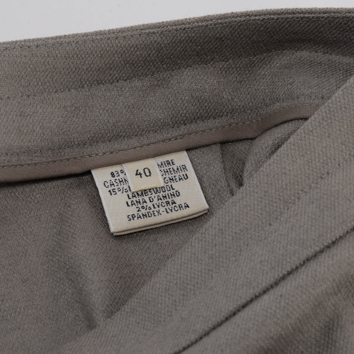 Hermes Grey Cashmere Blend Zip Trim Pants FR 40