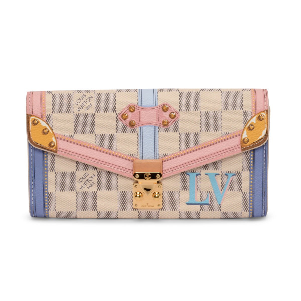 Louis Vuitton Damier Azur Summer Trunks Sarah Wallet