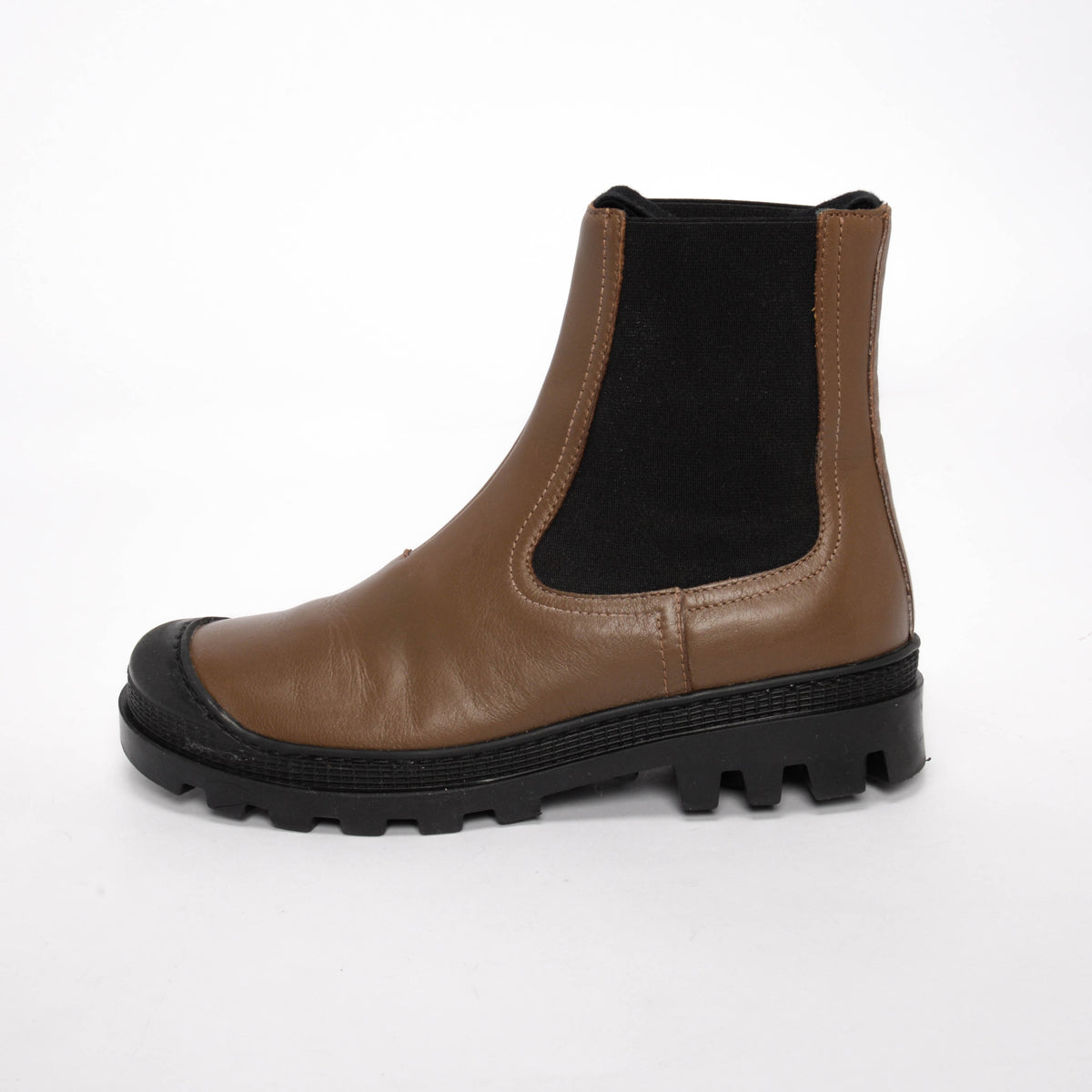Loewe Khaki Calfskin Chelsea Boots 37