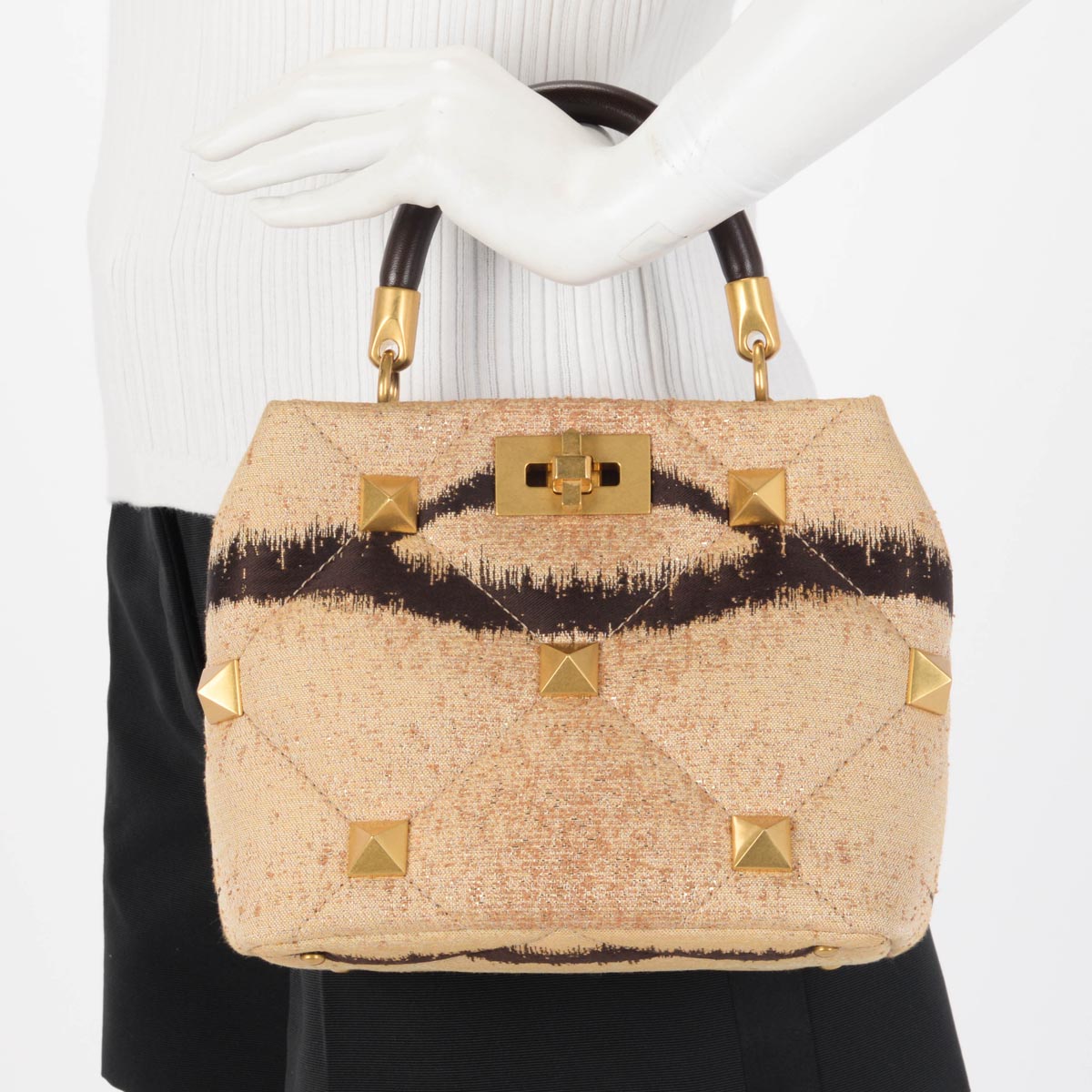 Valentino Jacquard Tiger 1967 Roman Stud Bag