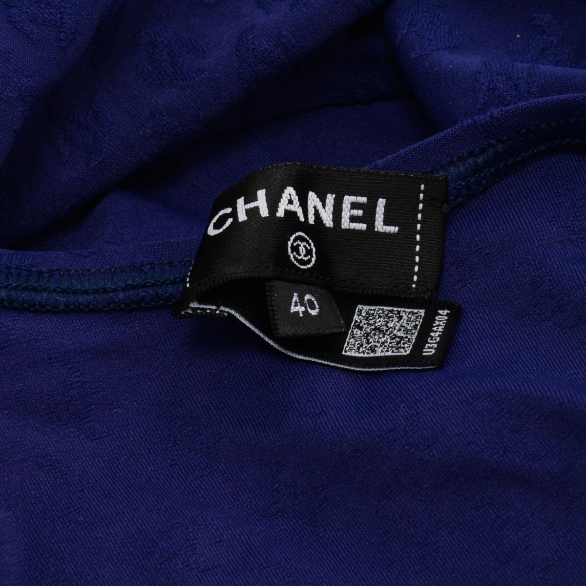 Chanel Dark Blue CC Jacquard One Piece Swimsuit Bodysuit FR 40