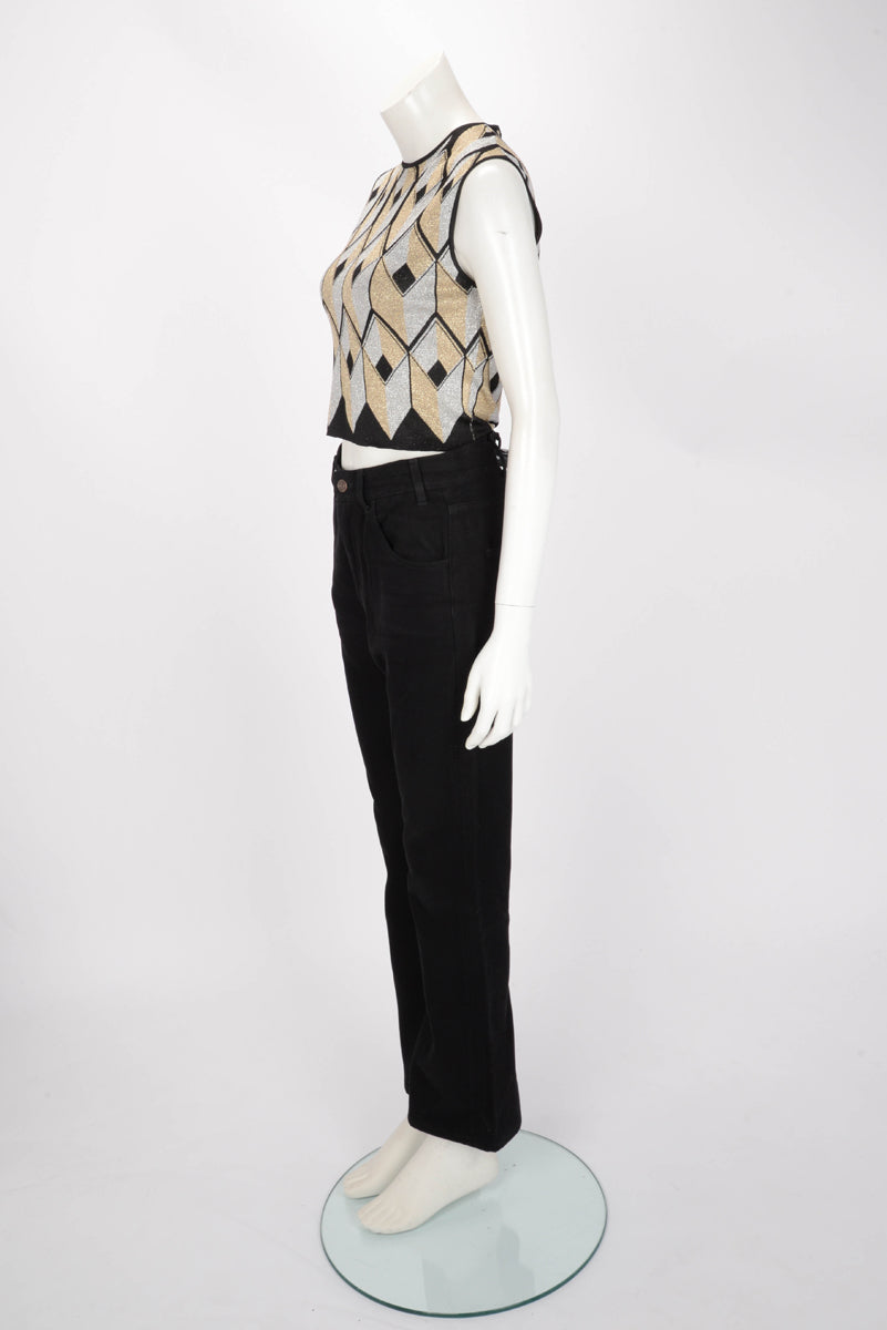 Celine Black Soft Denim Dylan Flared Jeans 28