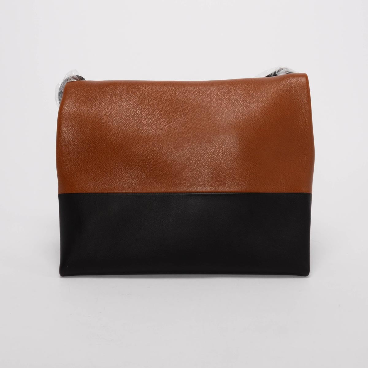 Celine Tan & Black Calfskin All Soft Shoulder Bag
