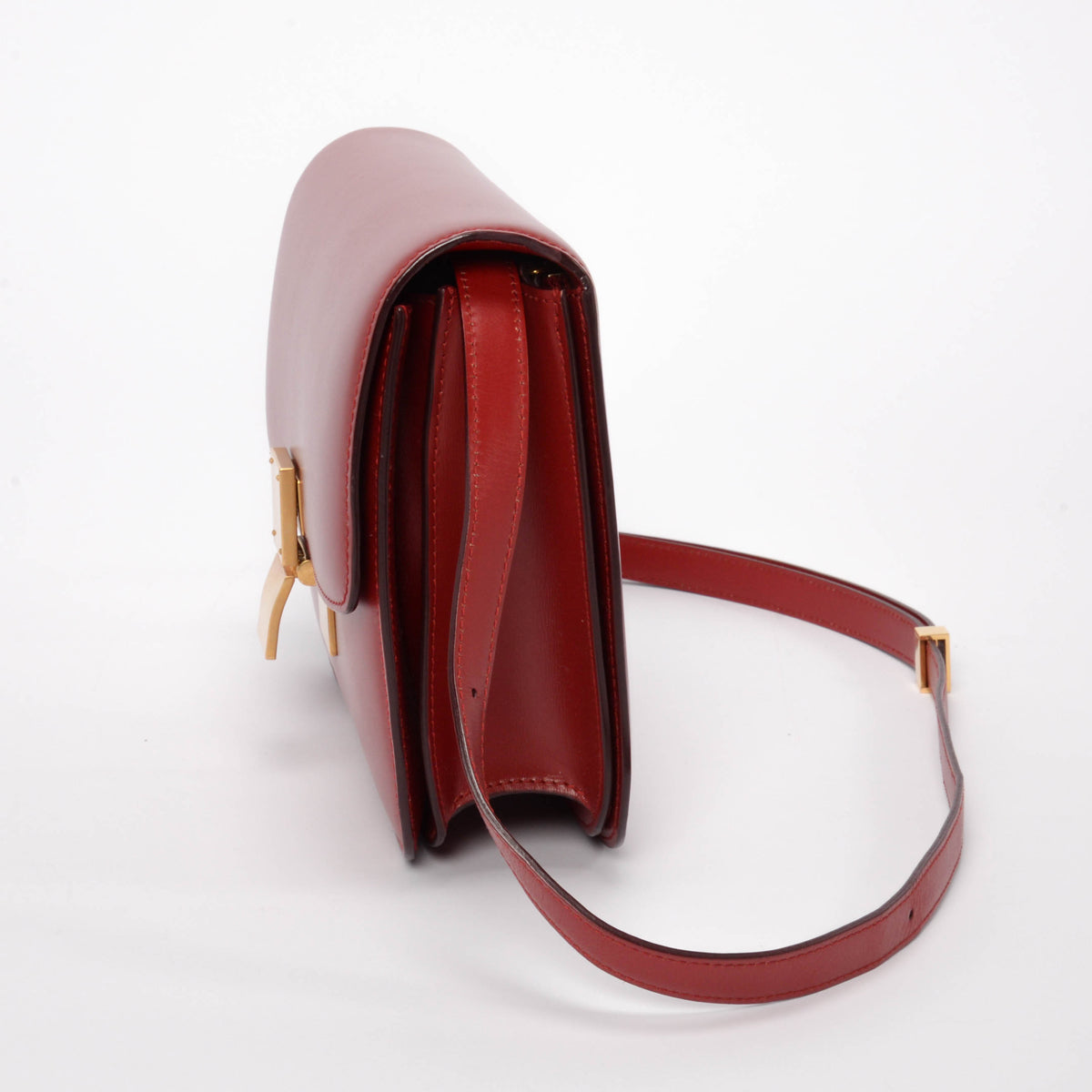 Celine Red Box Calf Classic Box Bag