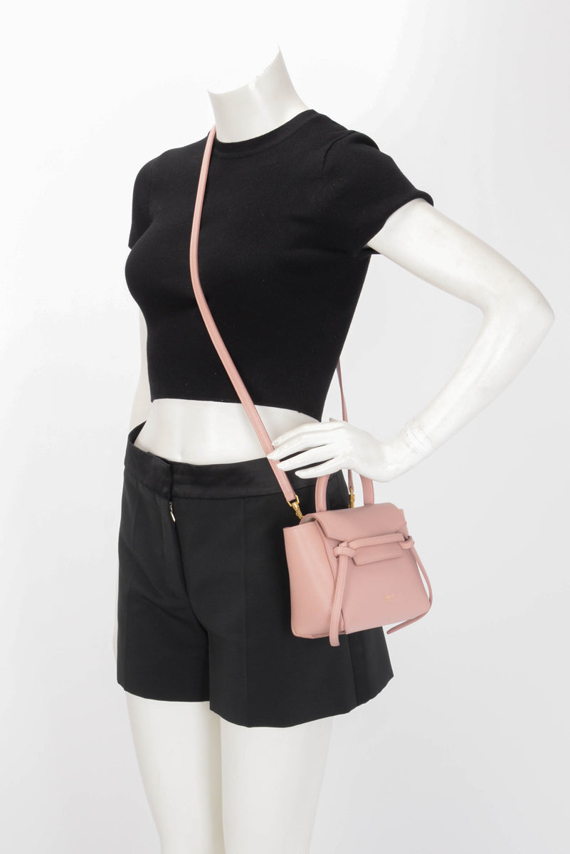 Celine Vintage Pink Grained Calfskin Pico Belt Bag