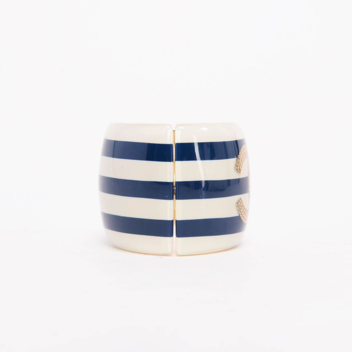 Chanel Ivory & Navy Resin Nautical Cuff