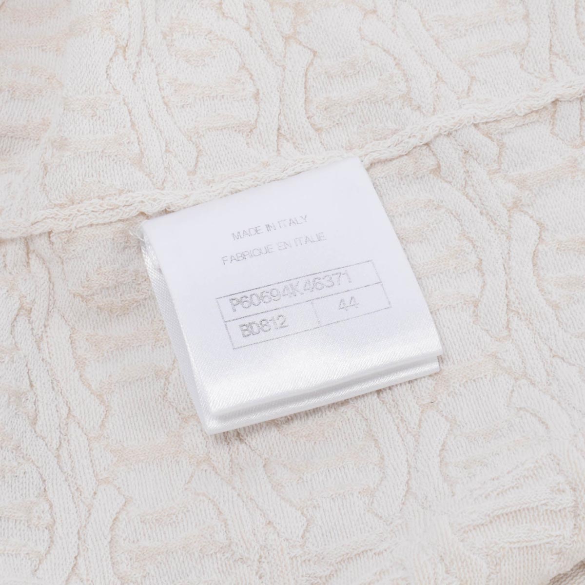 Chanel Cream Cotton CC Singlet Top FR 44