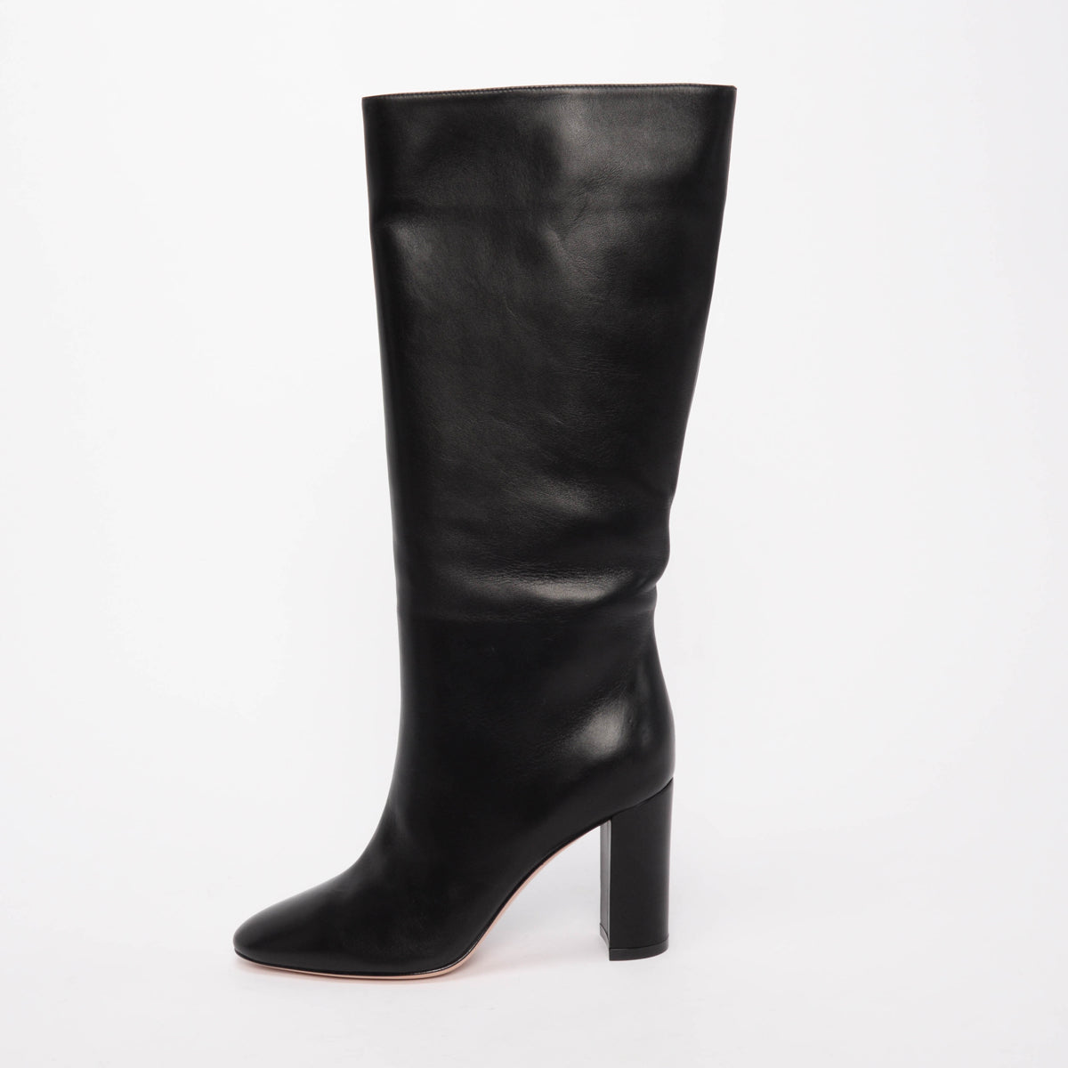 Gianvito Rossi Black Nappa Laura 85 Knee High Boots 38