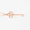 Tiffany & Co Rose Gold & Diamonds Crown Key Pendant - Blue Spinach