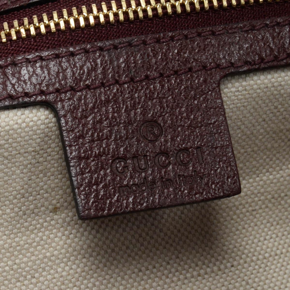 Gucci Burgundy GG Denim Ophidia Tote