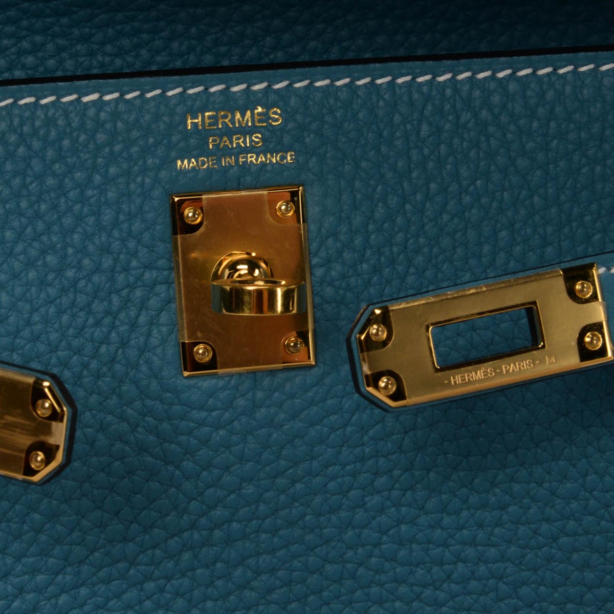 Hermes New Bleu Jean Togo Kelly 25 GHW