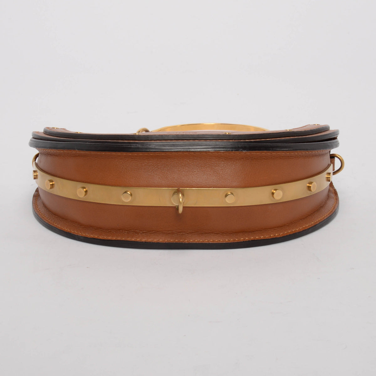 Chloe Tan Calfskin Nile Minaudiere Bracelet Bag