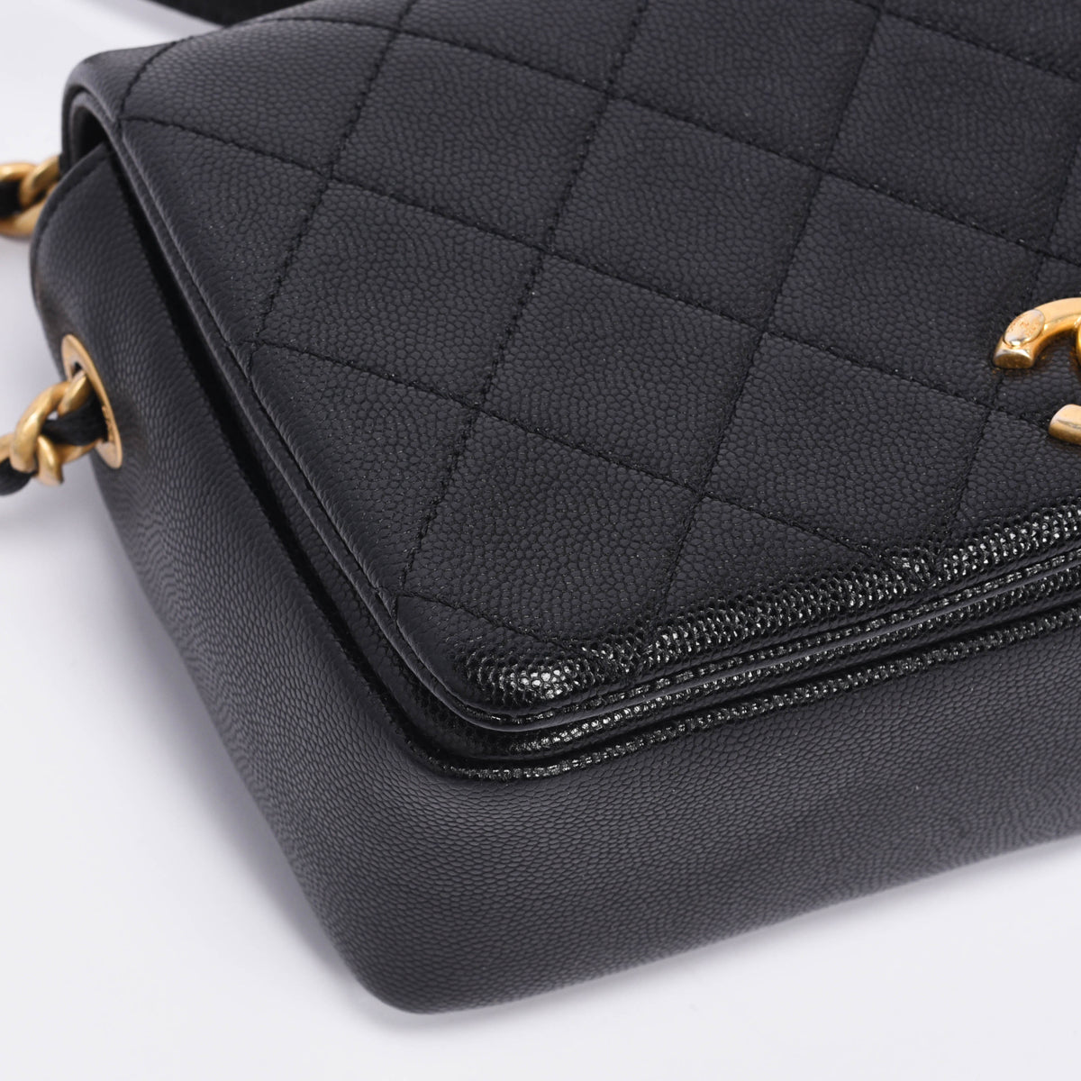 Chanel Black Caviar Small Fashion Therapy Flap Bag