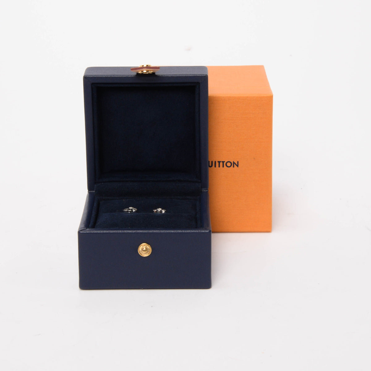 Louis Vuitton 18k White Gold & Diamond Idylle Blossom Ear Studs