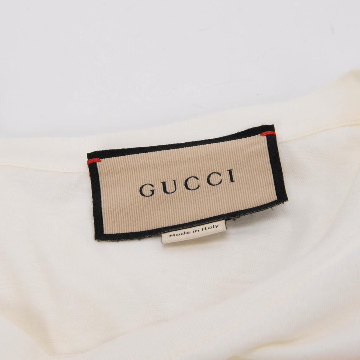 Gucci White Cotton Interlocking G Heart T-Shirt S