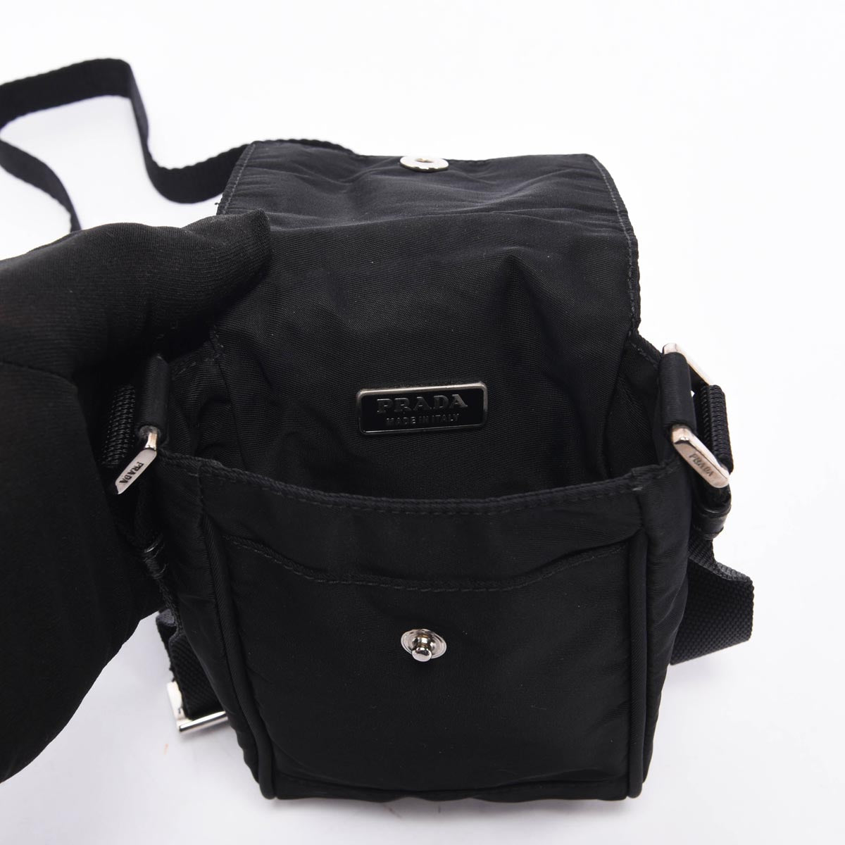 Prada Black Nylon Cross Body Mini Bag