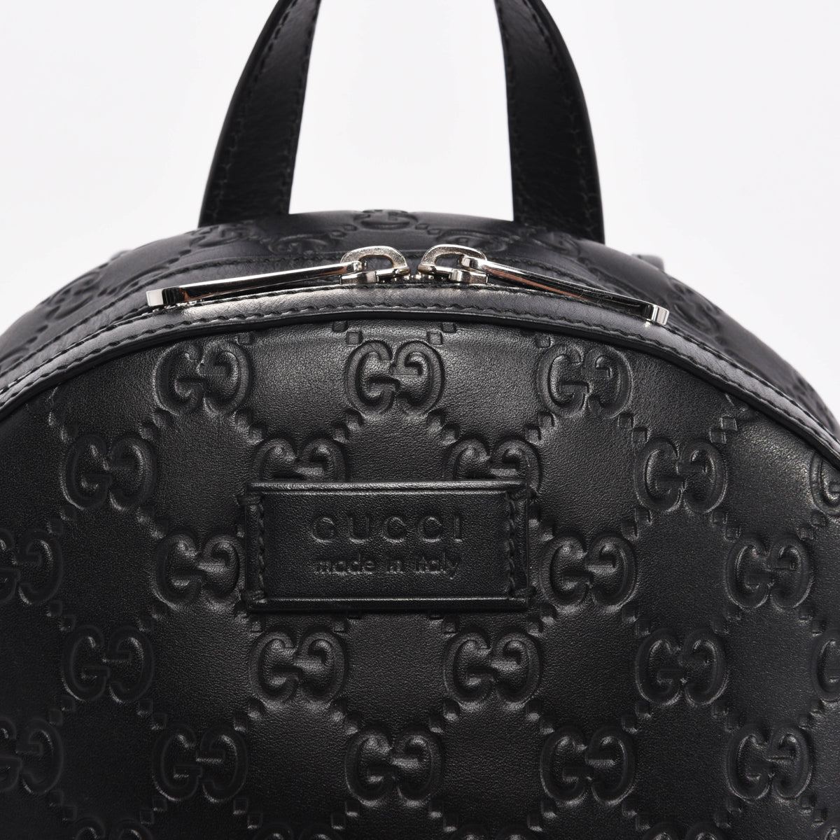 Gucci Black Guccissima Small Signature Day Backpack