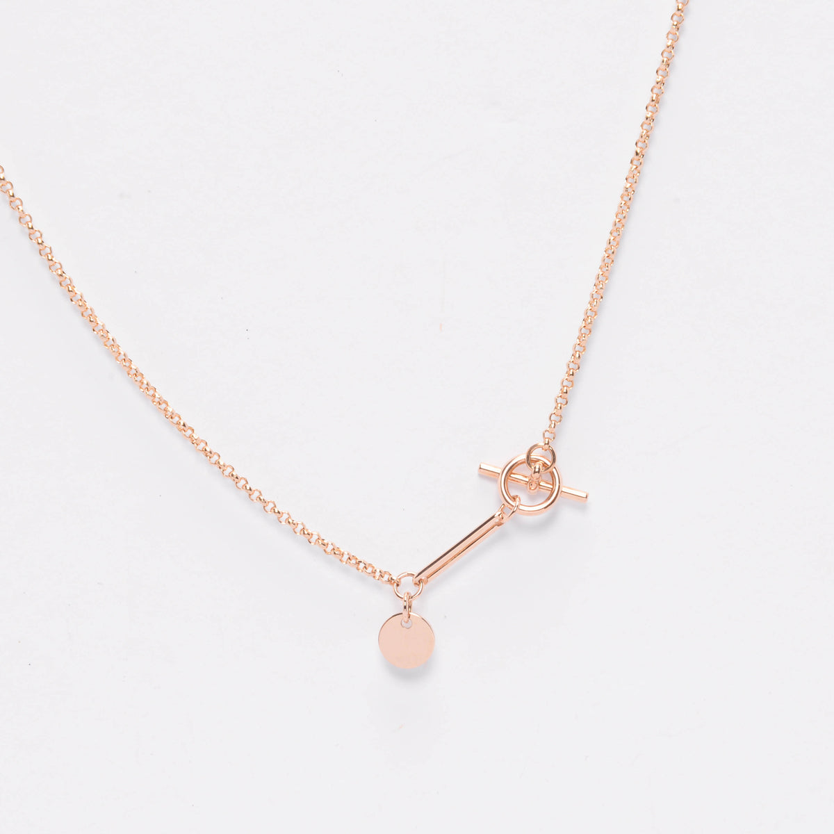 Hermes 18k Rose Gold Medium Model Ex-Libris Long Necklace