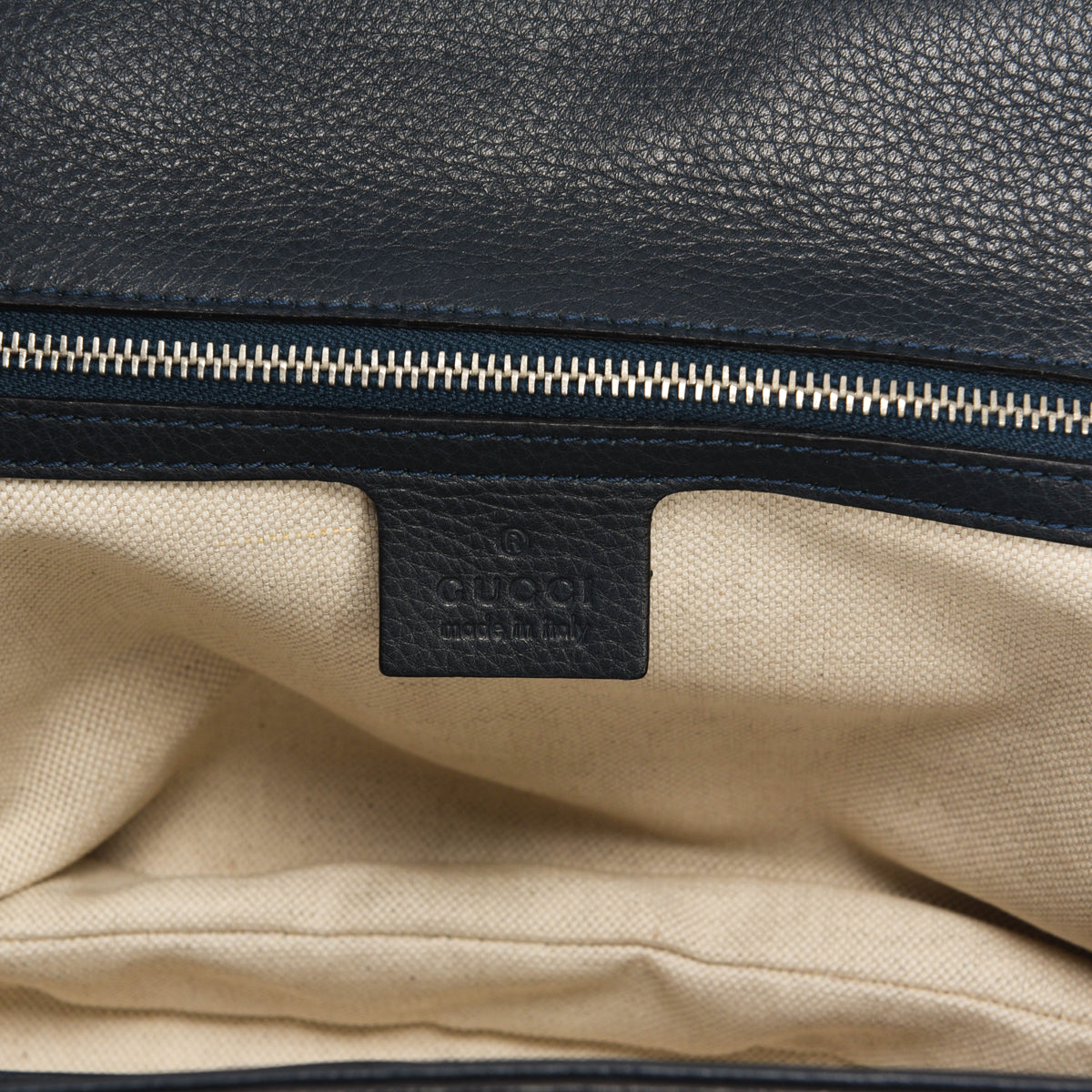 Gucci Dark Teal Guccissima Medium New Bamboo Bag
