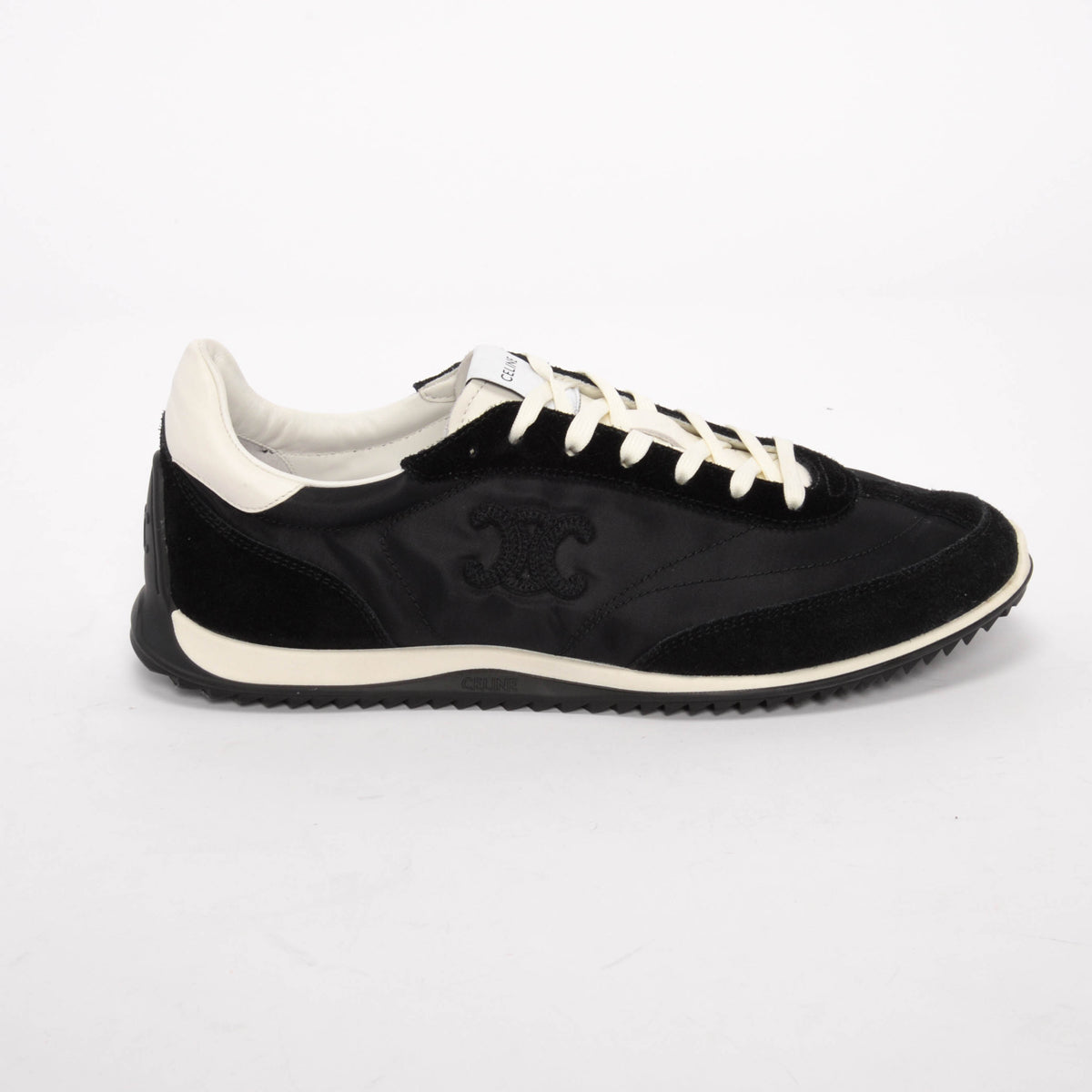 Celine Black Suede & Nylon Racer Sneakers 40
