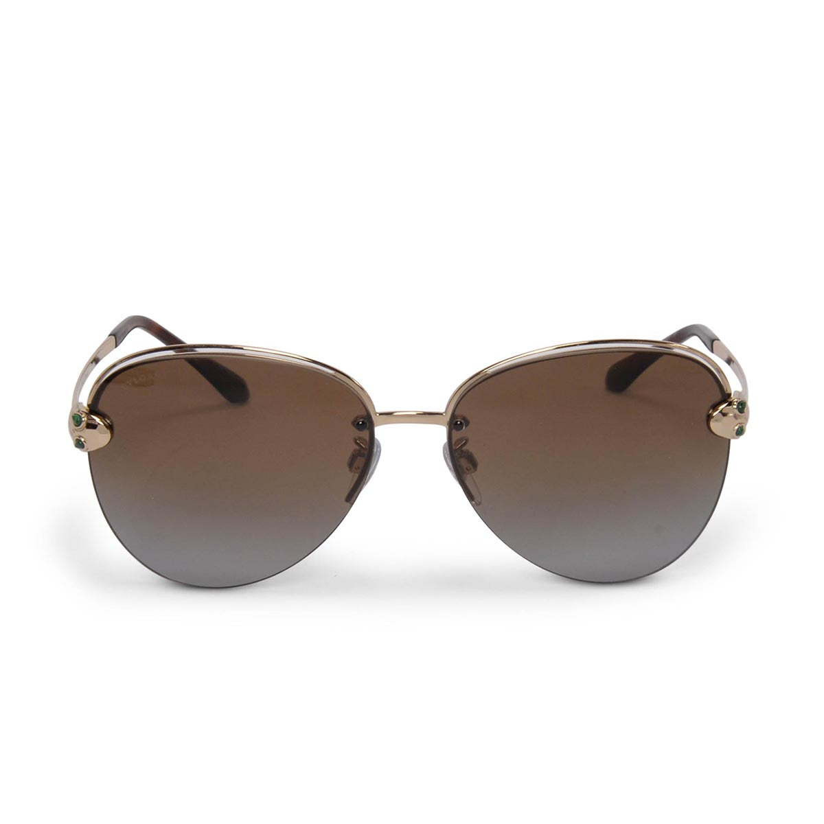 Bulgari Gold Plated Serpenti Pilot Sunglasses