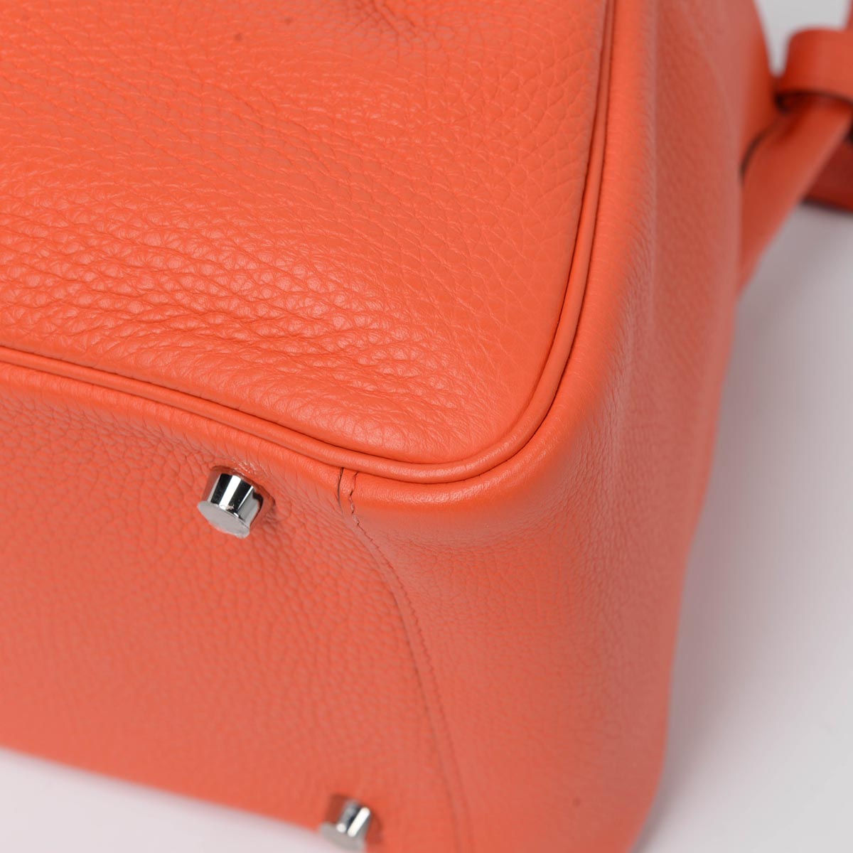 Hermes Orange Poppy Clemence Lindy 30