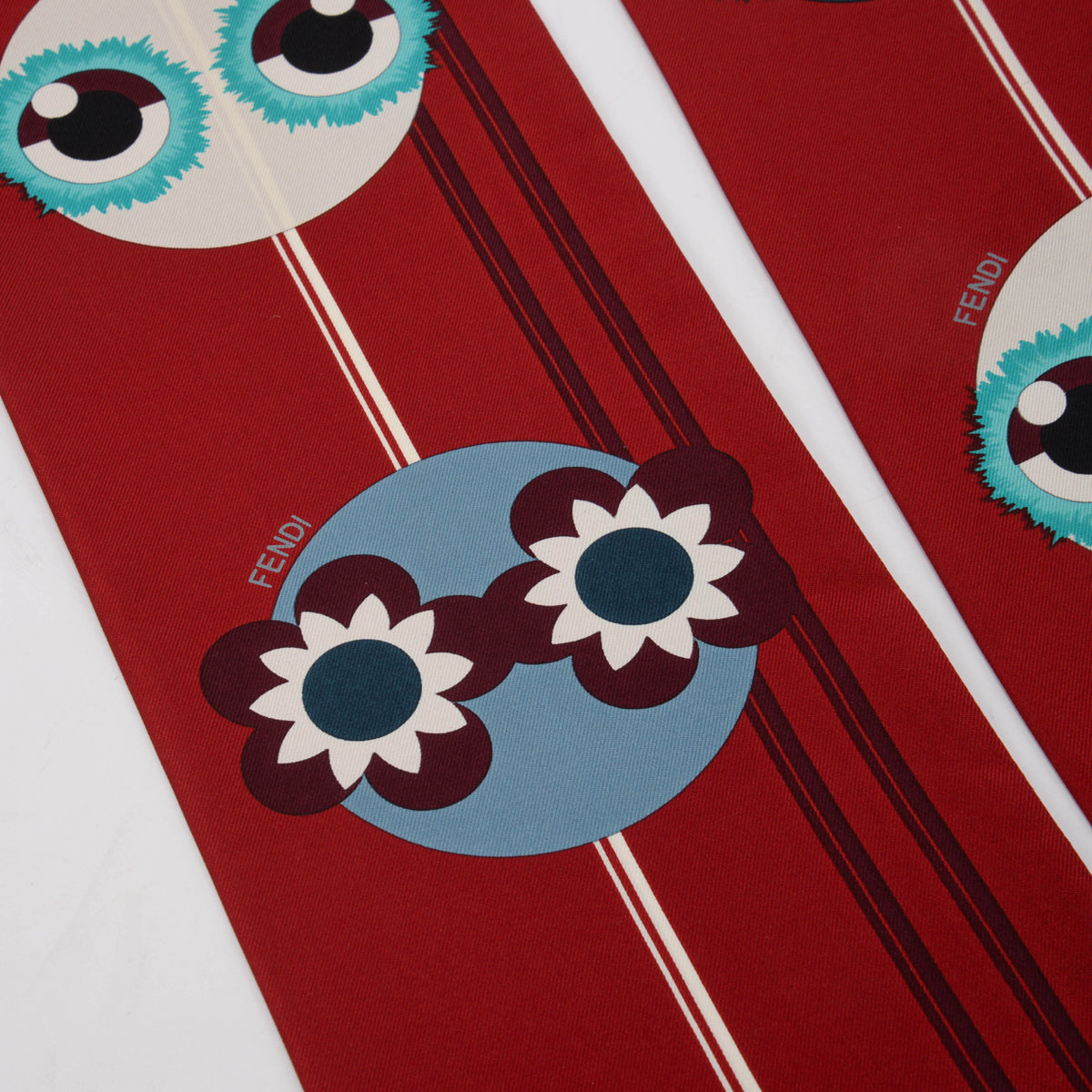 Fendi Red Silk Bugs Wonder Maxiwrappy