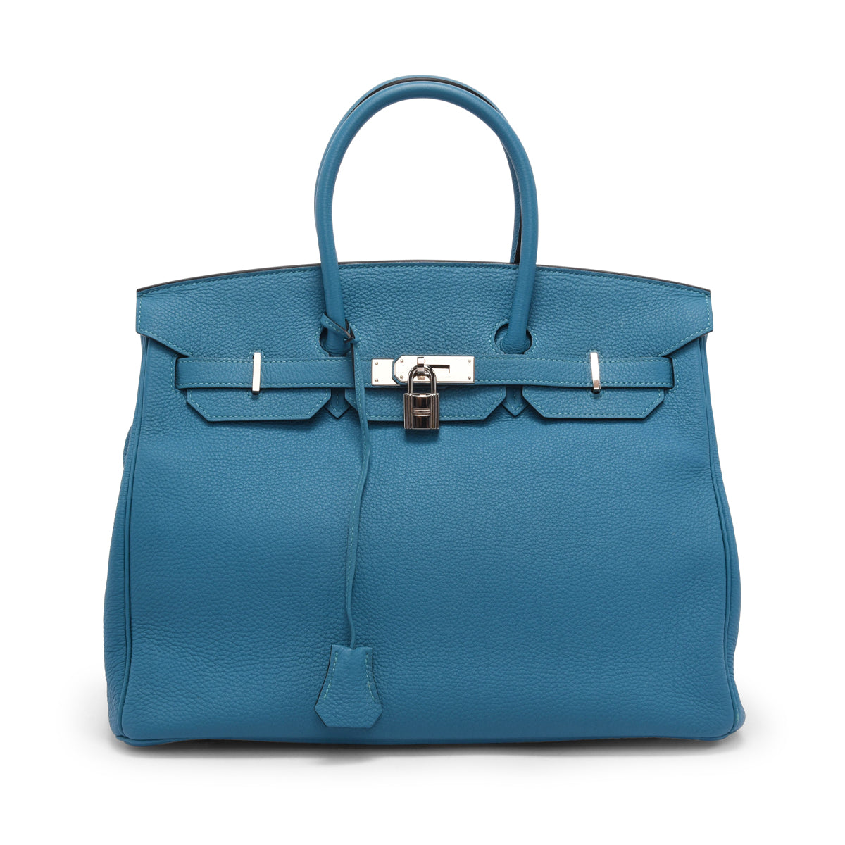 Hermes Blue Paon Togo Birkin 35 PHW