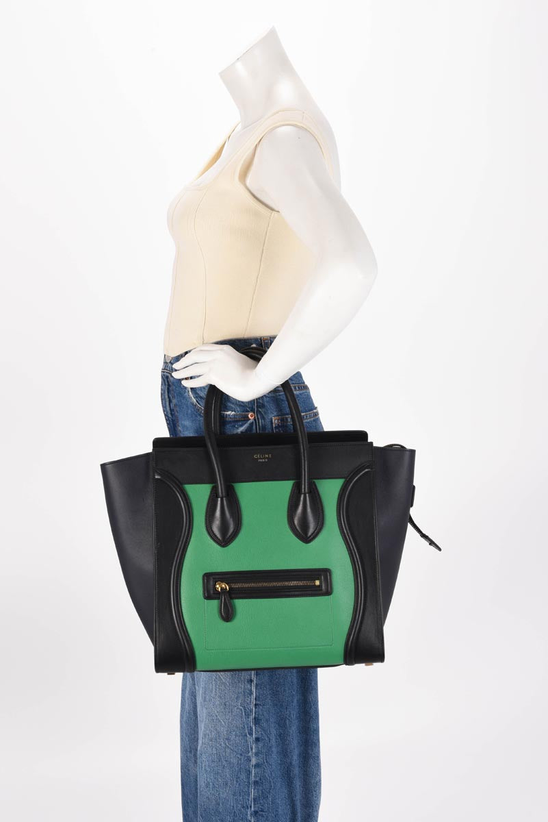 Celine Bi-Colour Palmelato Calfskin Mini Luggage Tote