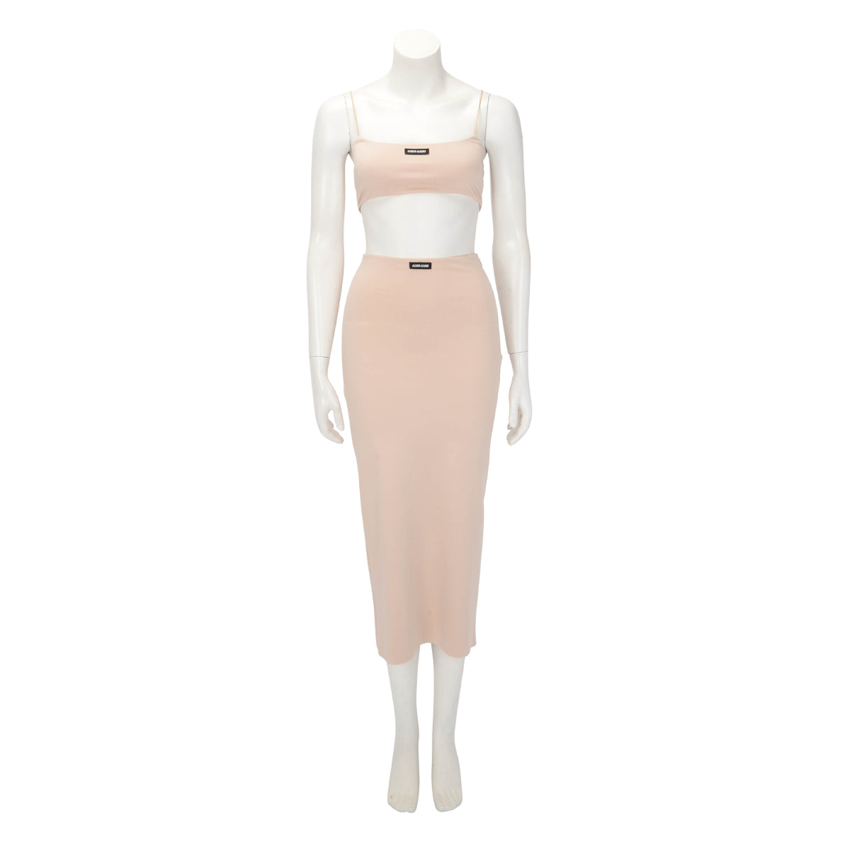 Miu Miu Cammeo Jersey Stretch Logo Patch Crop Top IT 36