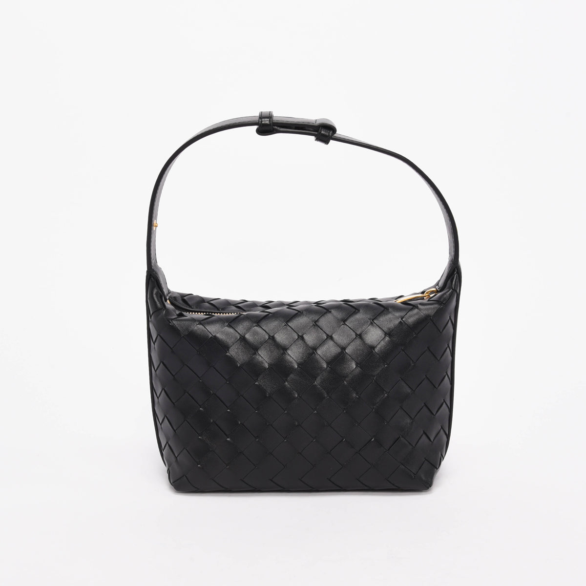 Bottega Veneta Black Nappa Intrecciato Mini Wallace Bag