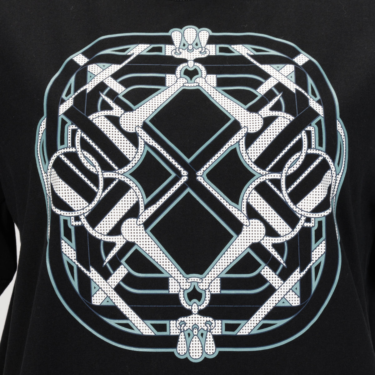 Hermes Black Cotton Mors a Jouets T-Shirt FR 38