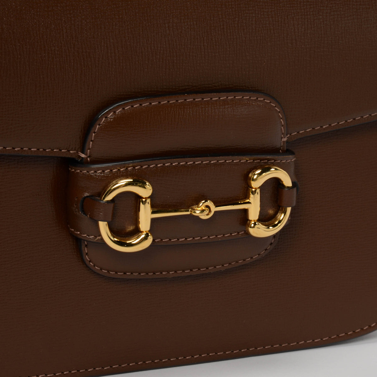 Gucci Brown Calfskin Medium Horsebit 1955 Shoulder Bag