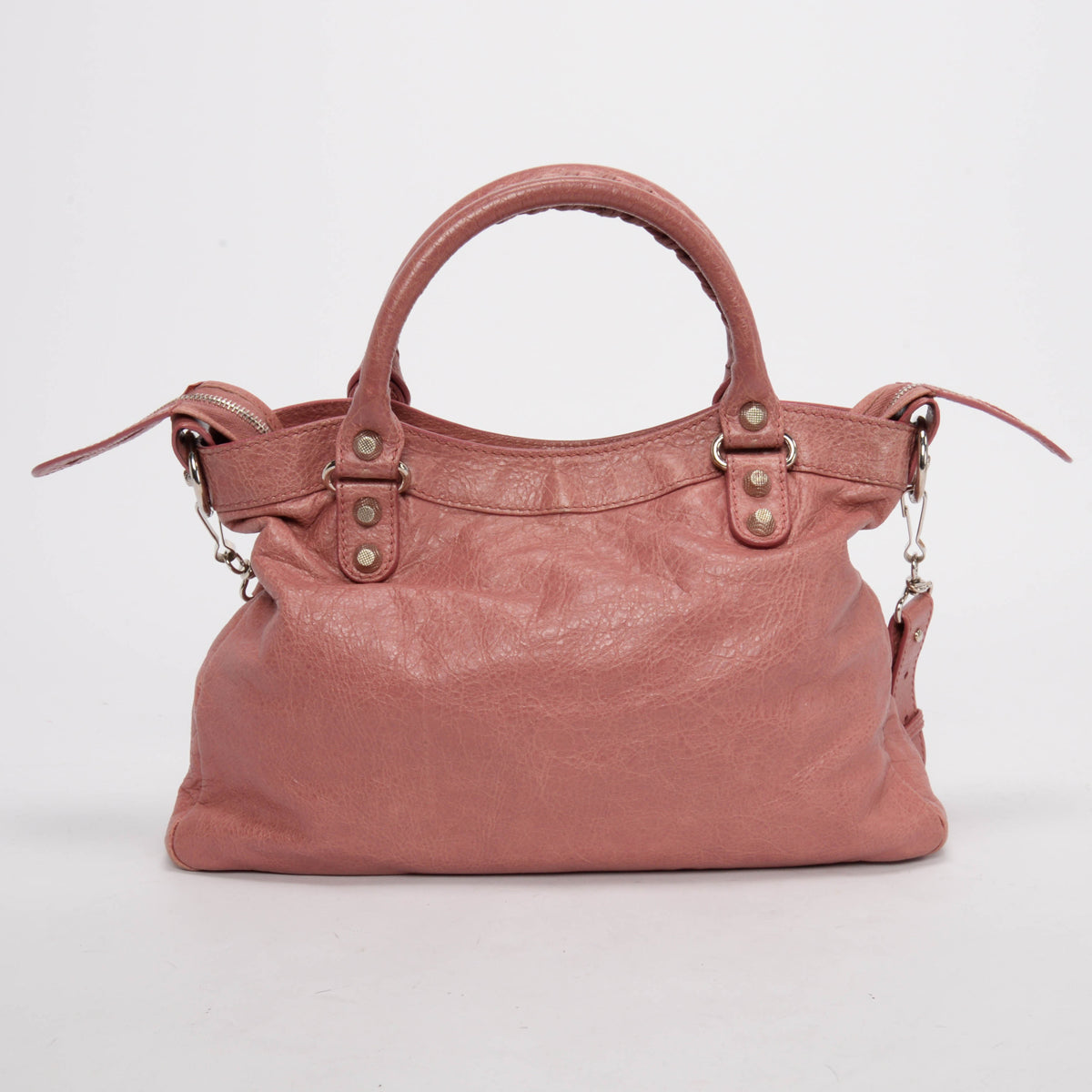 Balenciaga Rose Bruyere Lambskin Giant 12 Town Bag