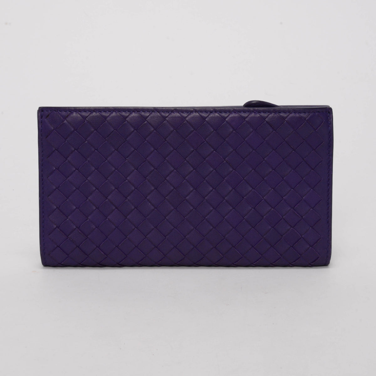 Bottega Veneta Purple Nappa Intrecciato Bi-Fold Wallet