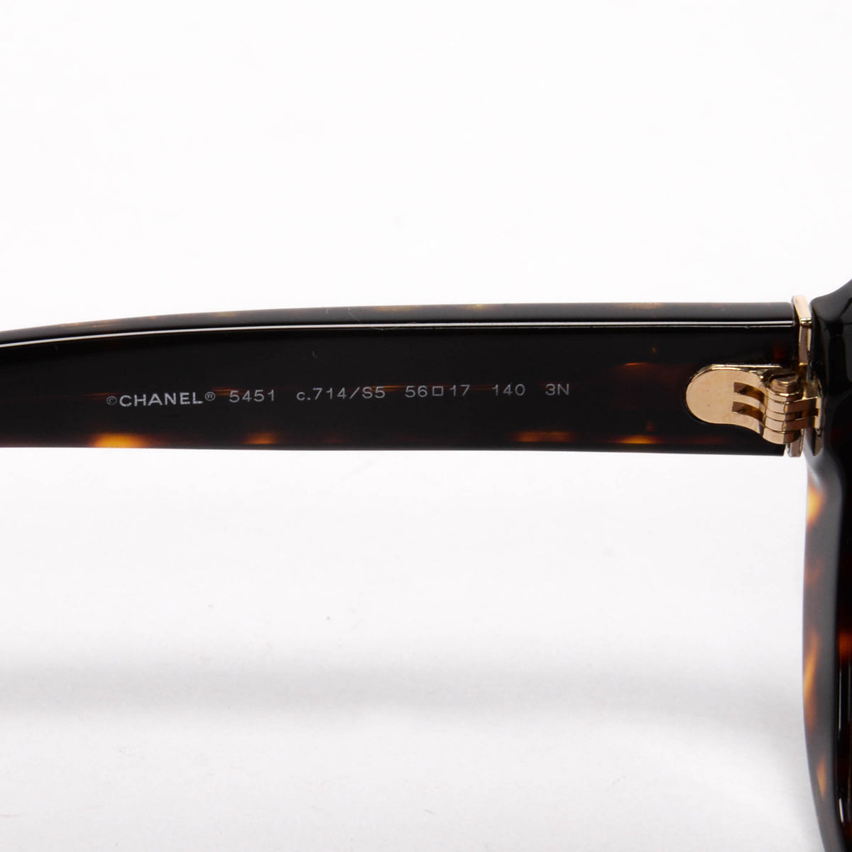 Chanel Havana Sequin Trim Round Sunglasses