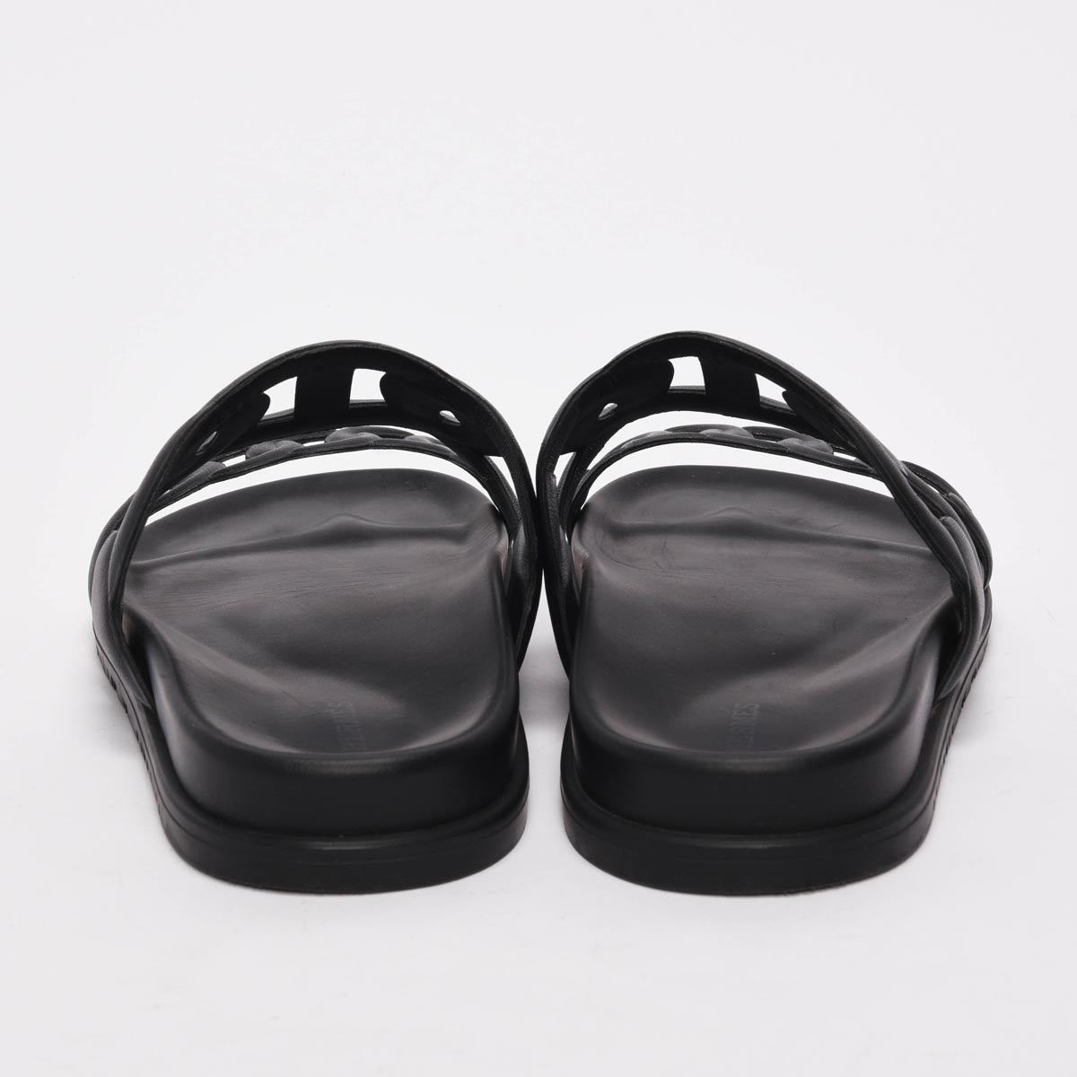 Hermes Black Nappa Extra Sandals 41