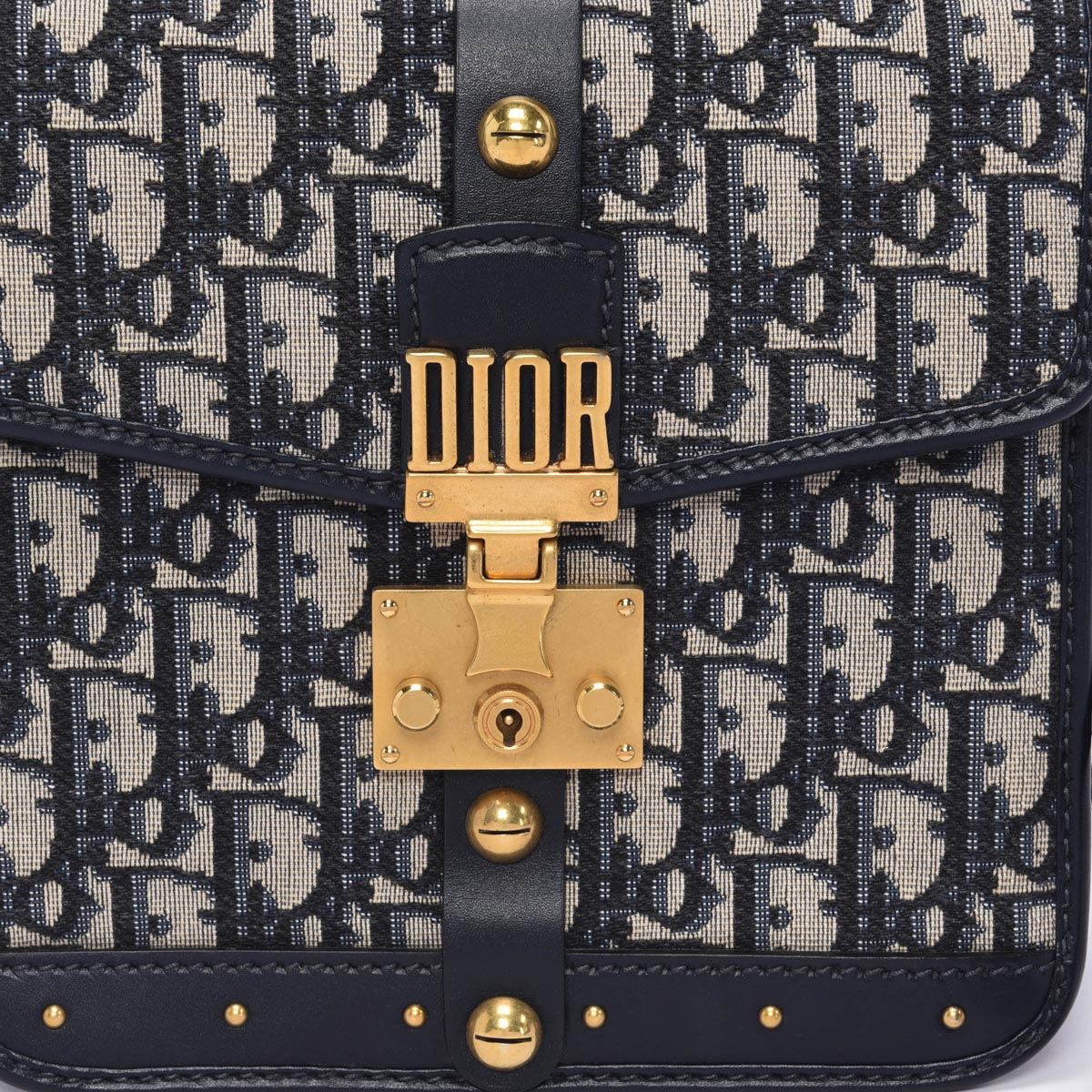 Dior Blue Oblique Jacquard DiorAddict Messenger Bag