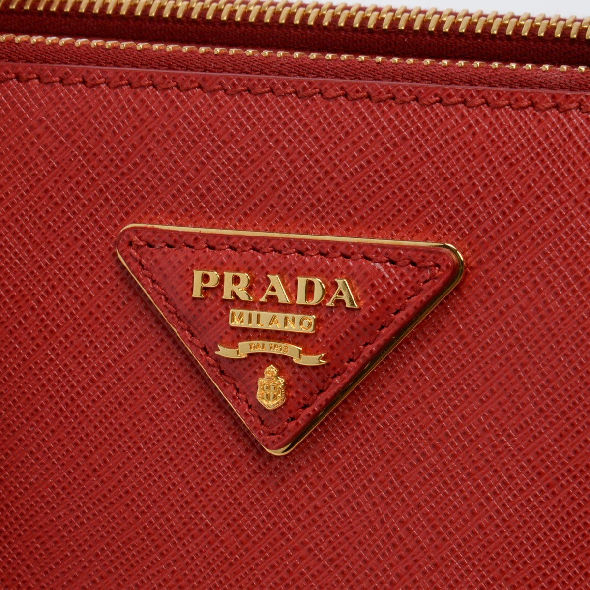 Prada Red Saffiano Lux Small Galleria Tote