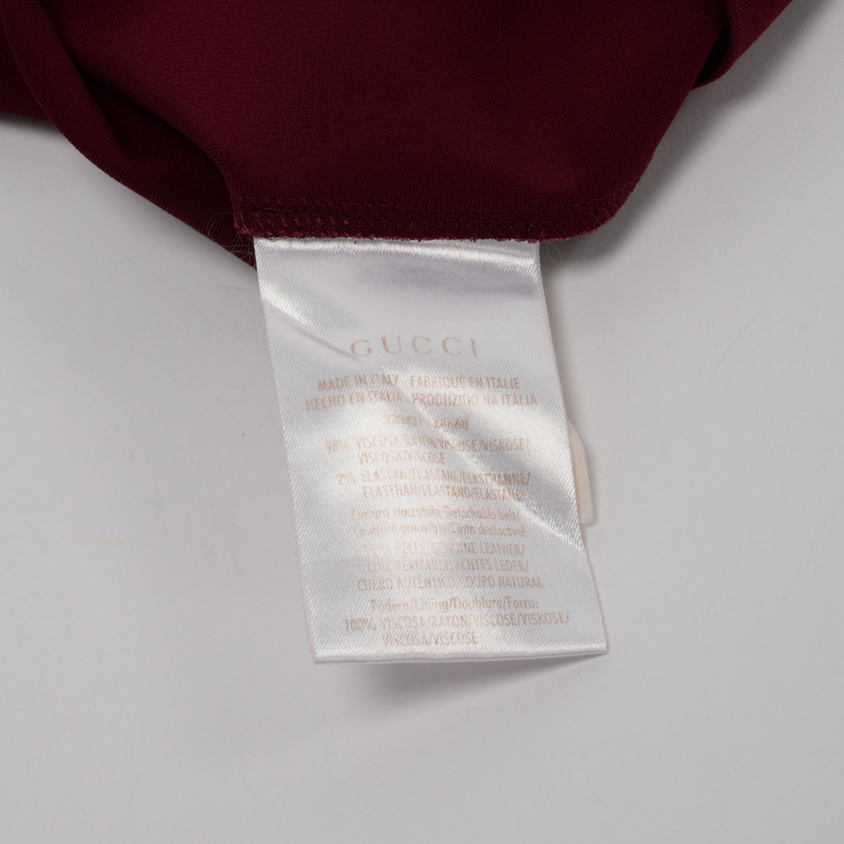 Gucci Wine Interlock Cap Sleeve Midi Dress M