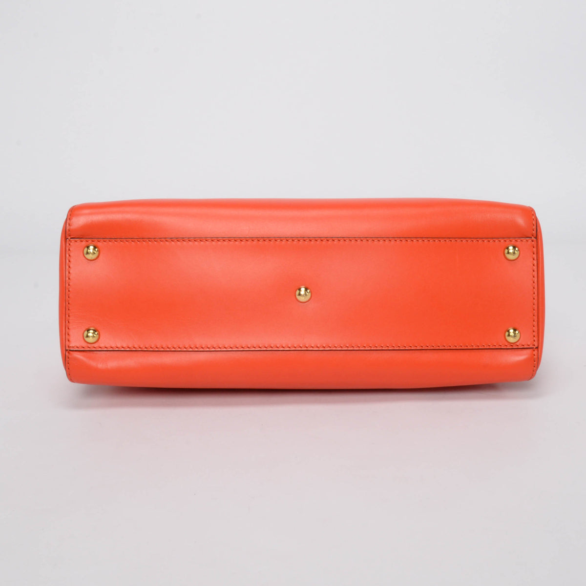 Fendi Orange Nappa Medium Peekaboo Tote