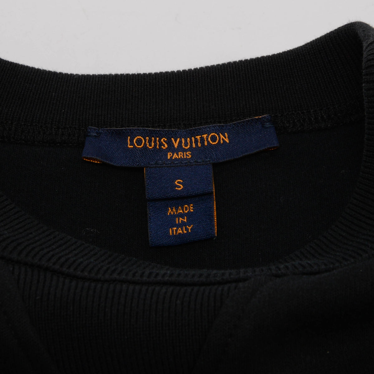 Louis Vuitton Black Cotton Spellout Sweater S